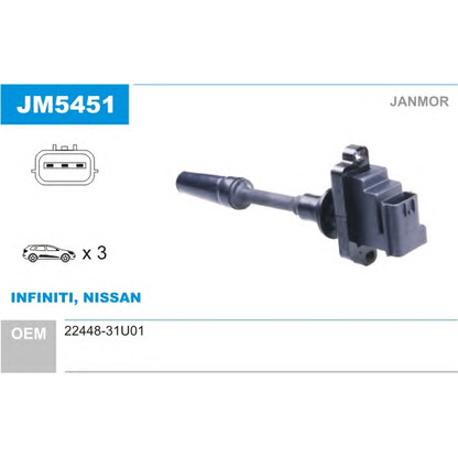 Photo Ignition Coil JANMOR JM5451