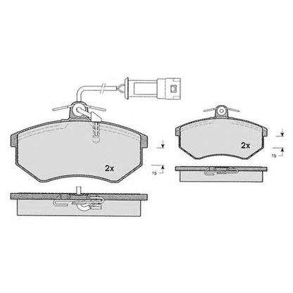 Photo Kit de plaquettes de frein, frein à disque RAICAM RA08134