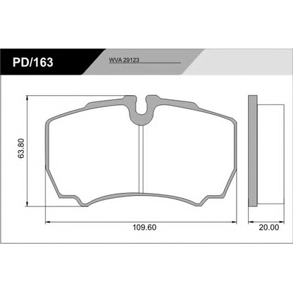 Foto Bremsbelagsatz, Scheibenbremse FRAS-LE PD163_CVADVANCED