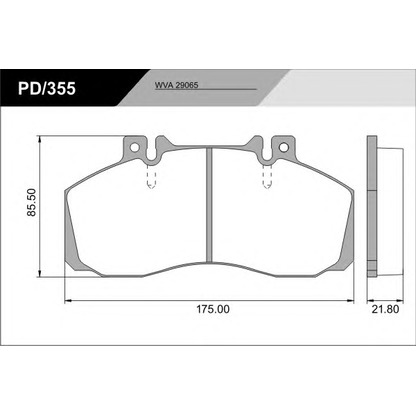 Foto Bremsbelagsatz, Scheibenbremse FRAS-LE PD355_HDPRO