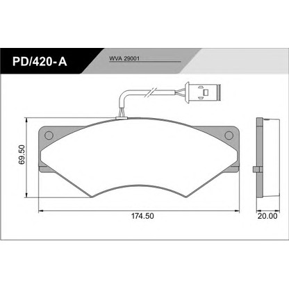 Foto Bremsbelagsatz, Scheibenbremse FRAS-LE PD420A_CVADVANCED