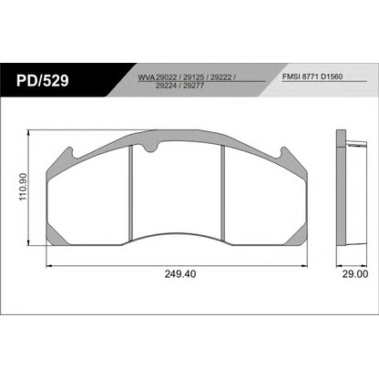 Фото Комплект тормозных колодок, дисковый тормоз FRAS-LE PD529_HDPRO