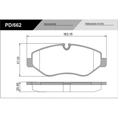Фото Комплект тормозных колодок, дисковый тормоз FRAS-LE PD662_CVADVANCED