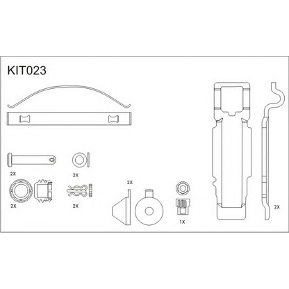 Photo Kit de plaquettes de frein, frein à disque FRAS-LE PD142K23_CVADVANCED