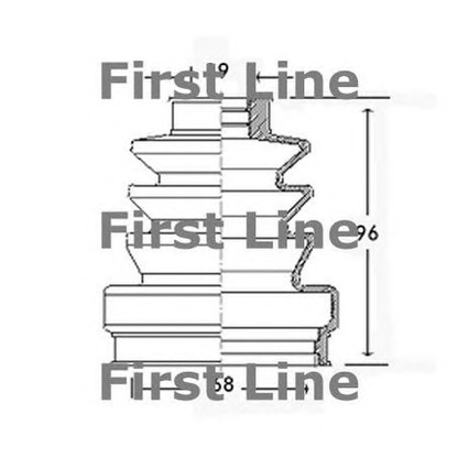 Фото Комплект пылника, приводной вал FIRST LINE FCB2445