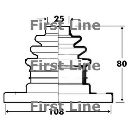 Фото Комплект пылника, приводной вал FIRST LINE FCB2810