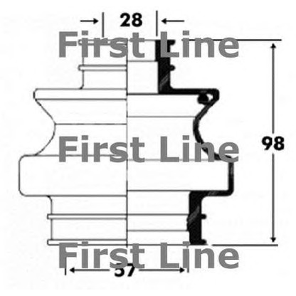 Фото Комплект пылника, приводной вал FIRST LINE FCB6093