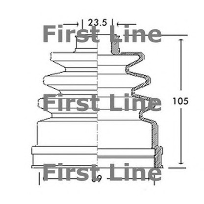 Zdjęcie Zestaw osłon, półoż napędowa FIRST LINE FCB2609