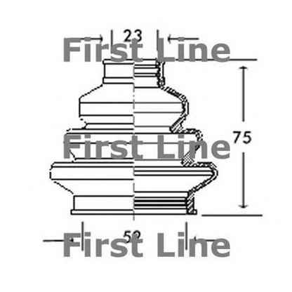 Фото Комплект пылника, приводной вал FIRST LINE FCB2002