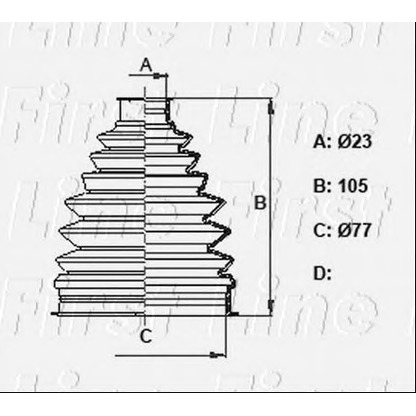 Photo Bellow Set, drive shaft FIRST LINE FCB6168