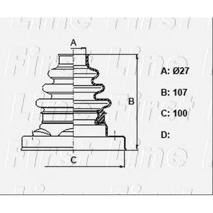 Photo Bellow, driveshaft FIRST LINE FCB6362