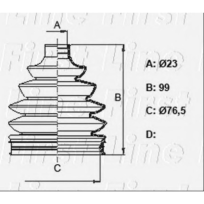 Photo Bellow Set, drive shaft FIRST LINE FCB6376