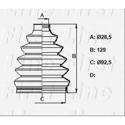 Photo Bellow, driveshaft FIRST LINE FCB6395