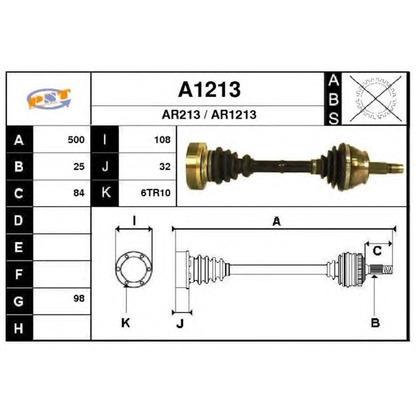 Foto Albero motore/Semiasse SNRA A1213