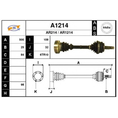 Foto Albero motore/Semiasse SNRA A1214