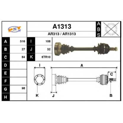 Foto Albero motore/Semiasse SNRA A1313