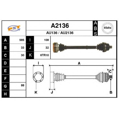 Foto Árbol de transmisión SNRA A2136