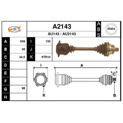 Foto Antriebswelle SNRA A2143