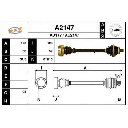 Foto Antriebswelle SNRA A2147