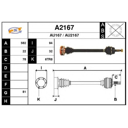 Photo Arbre de transmission SNRA A2167