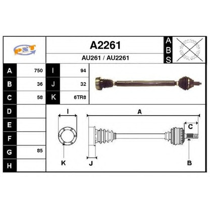 Foto Albero motore/Semiasse SNRA A2261