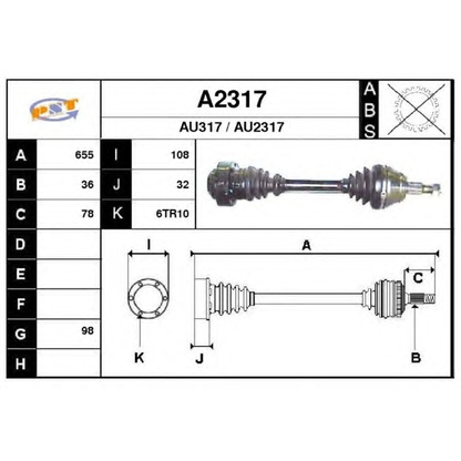 Foto Albero motore/Semiasse SNRA A2317