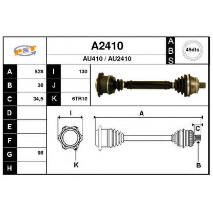 Photo Drive Shaft SNRA A2410