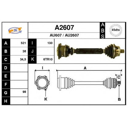 Фото Приводной вал SNRA A2607