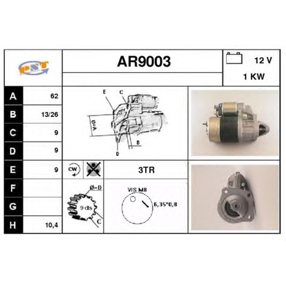 Foto Motorino d'avviamento SNRA AR9003