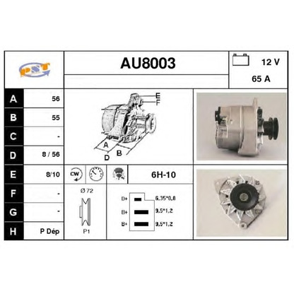 Photo Alternator SNRA AU8003