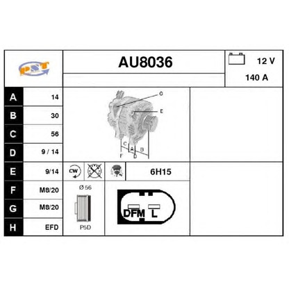 Photo Alternator SNRA AU8036