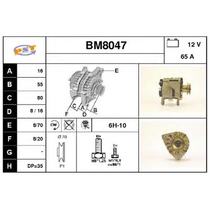 Foto Alternador SNRA BM8047