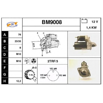 Foto Motor de arranque SNRA BM9008