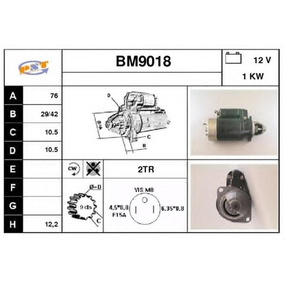 Foto Motor de arranque SNRA BM9018