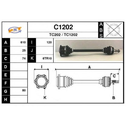 Фото Приводной вал SNRA C1202