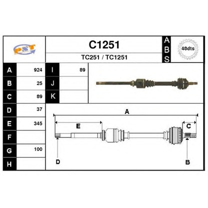 Foto Albero motore/Semiasse SNRA C1251