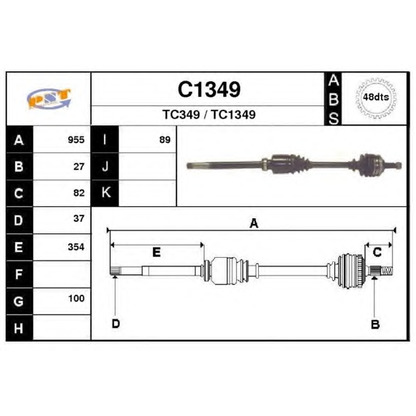 Photo Arbre de transmission SNRA C1349