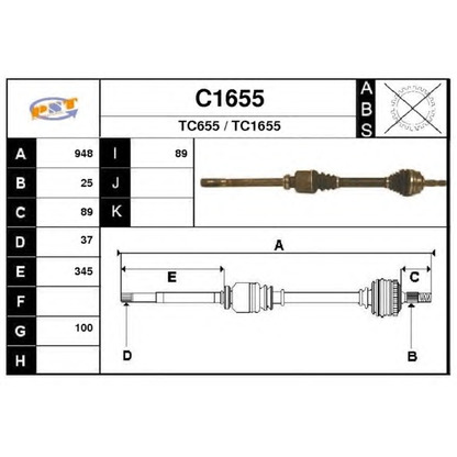 Photo Drive Shaft SNRA C1655