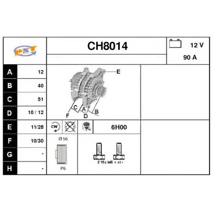 Foto Alternador SNRA CH8014