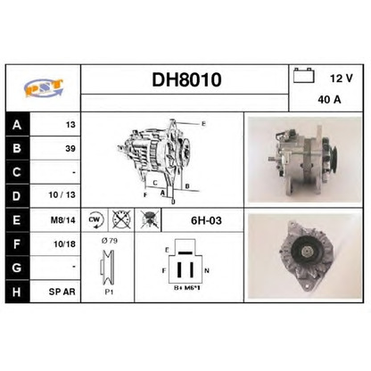 Photo Alternator SNRA DH8010