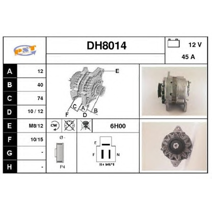 Photo Alternateur SNRA DH8014