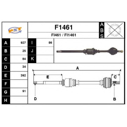 Foto Albero motore/Semiasse SNRA F1461