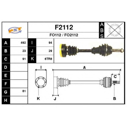 Photo Arbre de transmission SNRA F2112