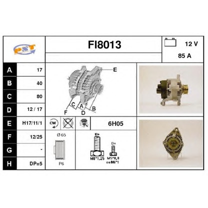 Foto Alternador SNRA FI8013