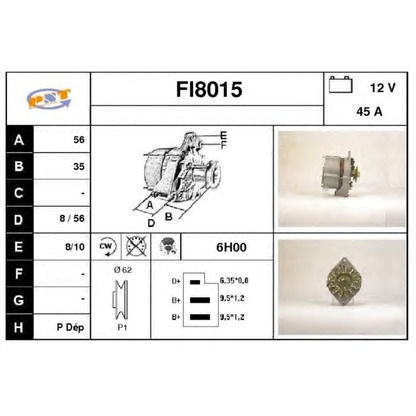 Zdjęcie Alternator SNRA FI8015