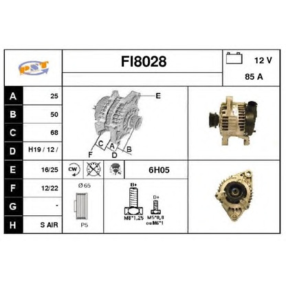 Foto Alternador SNRA FI8028