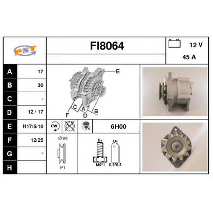 Foto Alternador SNRA FI8064