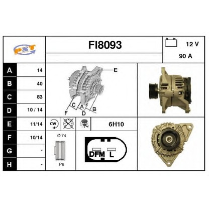 Foto Alternador SNRA FI8093