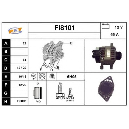 Foto Alternador SNRA FI8101