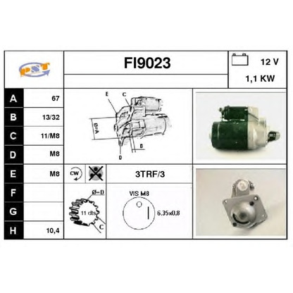 Foto Motor de arranque SNRA FI9023